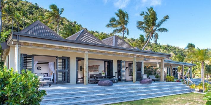 Champagne-sand cove at Paradise Cove Resort
